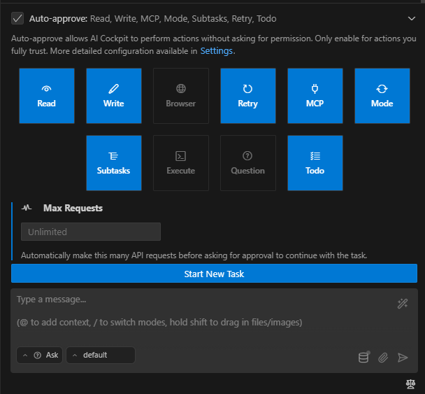 Auto-approve toolbar expanded state