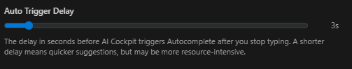 Auto trigger delay setting checkbox