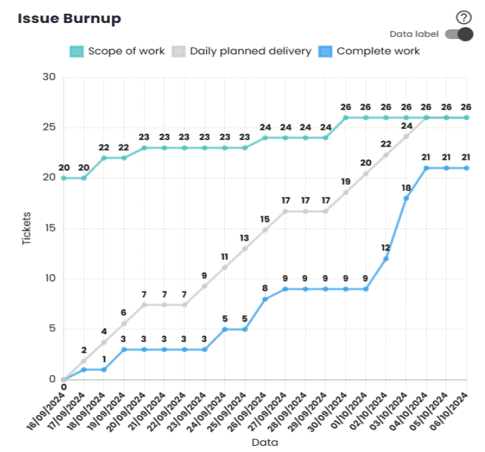 Issue Burnup Chart